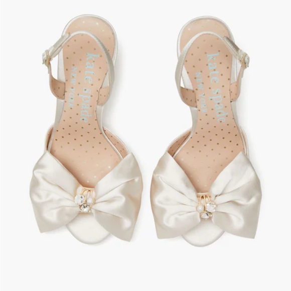 NWT | Kate Spade Happily Slingback Pumps | Color: Ivory Bridal | Size: 8.5 - Picture 5 of 9